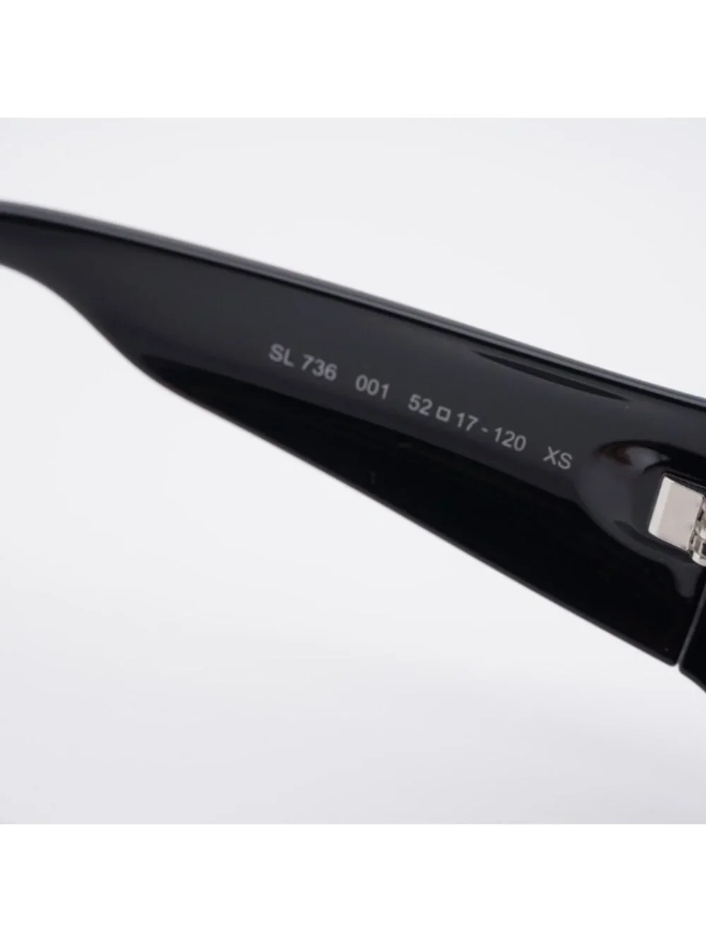 Saint Laurent SL736 001 Sunglasses Black Oval Frame, Black Lenses